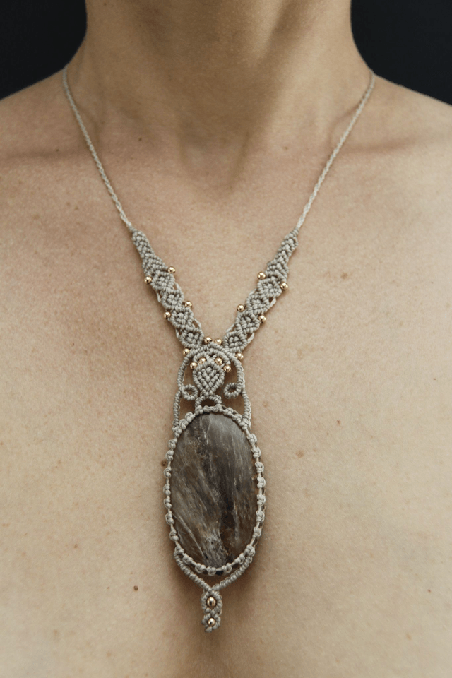 Collier Sophiya - Pierre de Charoïte